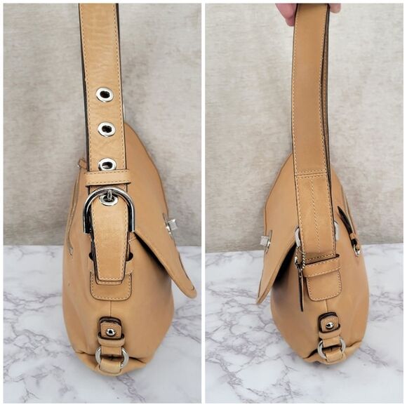 Coach Legacy Leather Turnlock Convertible Purse Tan F15170 Crossbody Shoulder - Picture 14 of 16